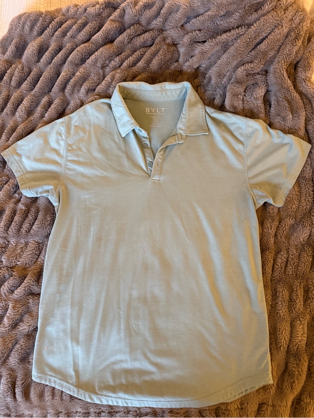BYLT Basics Men's Sage Green Polo